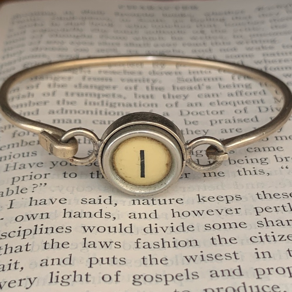 Off white I typewriter key bracelet